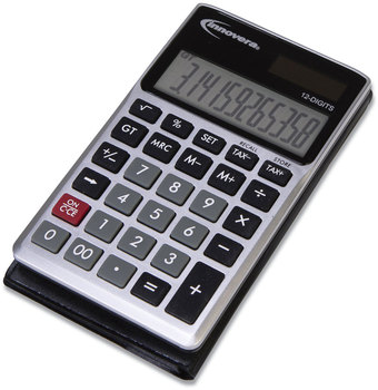 Innovera® 12-Digit Pocket Calculator with Tax Functions 15922 LCD