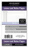 A Picture of product AAG-013200 AT-A-GLANCE® Lined Notes Pages for Planners/Organizers, 6.75 x 3.75, White Sheets, Undated