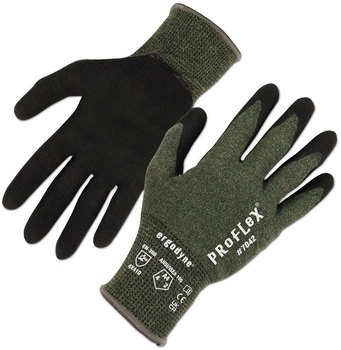 ergodyne® ProFlex 7042 ANSI A4 Nitrile-Coated CR Gloves. Size 2X-Large. Green. 12 pairs/pack. Ships in 1-3 Business Days.