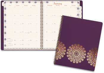 AT-A-GLANCE® Sundance Weekly/Monthly Planner Artwork/Format, 11 x 8.5, Purple Cover, 12-Month (Jan to Dec): 2024