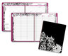 A Picture of product AAG-589905 Cambridge® Floradoodle Weekly/Monthly Planner Professional Floral Artwork, 11 x 8.5, Black/White Cover, 12-Month (Jan-Dec): 2025