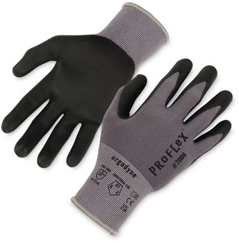 ergodyne® ProFlex 7000 Nitrile-Coated Gloves with Microfoam Palm. Size Medium. Gray. 12 pairs/pack. Ships in 1-3 Business Days.