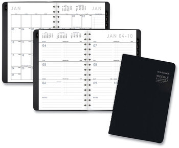 AT-A-GLANCE® Contemporary Weekly/Monthly Planner Open-Block Format, 8.5 x 5.5, Black Cover, 12-Month (Jan to Dec): 2022