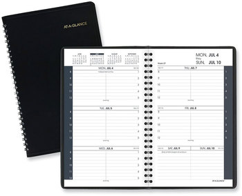AT-A-GLANCE® Classic Academic Weekly Appointment Book 8 x 5, Black Cover, 14-Month (July to August): 2022 2023