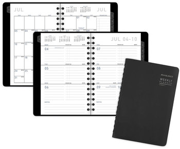 AT-A-GLANCE® Contemporary Academic Planner 8 x 4.88, Black Cover, 12-Month (July to June): 2022 2023