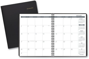 AT-A-GLANCE® Monthly Planner 8.75 x 7, Black Cover, 12-Month (Jan to Dec): 2024