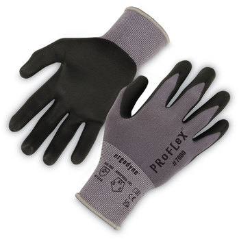 ergodyne® ProFlex 7000 Nitrile-Coated Gloves with Microfoam Palm. Size X-Large. Gray. 1 pair. Ships in 1-3 Business Days.