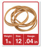 A Picture of product UNV-00112 Universal® Rubber Bands Size 12, 0.04" Gauge, Beige, 1 lb Box, 2,500/Pack