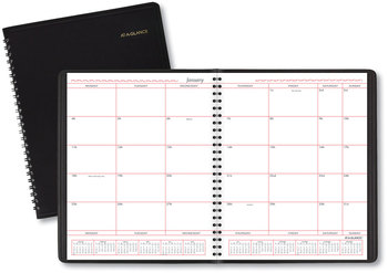 AT-A-GLANCE® Monthly Planner in Business Week Format 10 x 8, Black Cover, 12-Month (Jan to Dec): 2024