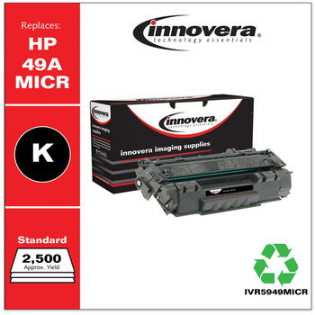 Innovera® 5949MICR MICR Toner Remanufactured Black Replacement for 49AM (Q5949AM), 2,500 Page-Yield, Ships in 1-3 Business Days