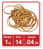 A Picture of product UNV-00114 Universal® Rubber Bands Size 14, 0.04" Gauge, Beige, 1 lb Box, 2,200/Pack
