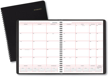 AT-A-GLANCE® Monthly Planner in Business Week Format 10 x 8, Black Cover, 12-Month (Jan to Dec): 2025