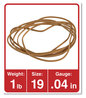 A Picture of product UNV-00119 Universal® Rubber Bands Size 19, 0.04" Gauge, Beige, 1 lb Bag, 1,240/Pack