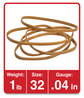 A Picture of product UNV-00132 Universal® Rubber Bands Size 32, 0.04" Gauge, Beige, 1 lb Box, 820/Pack