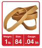 A Picture of product UNV-00184 Universal® Rubber Bands Size 84, 0.04" Gauge, Beige, 1 lb Box, 155/Pack