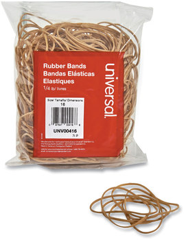 Universal® Rubber Bands Size 16, 0.04" Gauge, Beige, 4 oz Box, 475/Pack