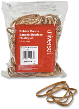 Universal® Rubber Bands Size 32, 0.04" Gauge, Beige, 4 oz Box, 205/Pack