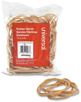 Universal® Rubber Bands Size 33, 0.04" Gauge, Beige, 4 oz Box, 160/Pack