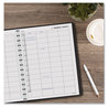 A Picture of product AAG-7082205 AT-A-GLANCE® Four-Person Group Daily Appointment Book 11 x 8, Black Cover, 12-Month (Jan to Dec): 2024