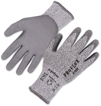 ergodyne® ProFlex 7030 ANSI A3 PU Coated CR Gloves. Size Small. Gray. 12 pairs/pack. Ships in 1-3 Business Days.