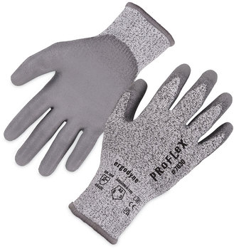 ergodyne® ProFlex 7030 ANSI A3 PU Coated CR Gloves. Size Medium. Gray. 12 pairs/pack. Ships in 1-3 Business Days.