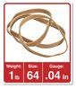A Picture of product UNV-00464 Universal® Rubber Bands Size 64, 0.04" Gauge, Beige, 4 oz Box, 80/Pack