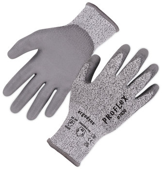 ergodyne® ProFlex 7030 ANSI A3 PU Coated CR Gloves. Size Large. Gray. 12 pairs/pack. Ships in 1-3 Business Days.