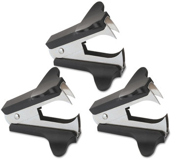 Universal® Jaw Style Staple Remover, Black, 3 per Pack