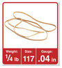 A Picture of product UNV-04117 Universal® Rubber Bands Size 117, 0.06" Gauge, Beige, 4 oz Box, 50/Pack