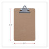 A Picture of product UNV-05610 Universal® Hardboard Clipboard 0.75" Clip Capacity, Holds 5 x 8 Sheets, Brown