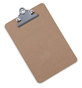 A Picture of product UNV-05610 Universal® Hardboard Clipboard 0.75" Clip Capacity, Holds 5 x 8 Sheets, Brown