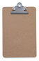 A Picture of product UNV-05610 Universal® Hardboard Clipboard 0.75" Clip Capacity, Holds 5 x 8 Sheets, Brown