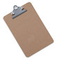 A Picture of product UNV-05610VP Universal® Hardboard Clipboard 0.75" Clip Capacity, Holds 5 x 8 Sheets, Brown, 3/Pack