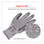 A Picture of product EGO-10463 ergodyne® ProFlex 7030 ANSI A3 PU Coated CR Gloves Gray, Medium, Pair, Ships in 1-3 Business Days