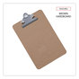 A Picture of product UNV-05610VP Universal® Hardboard Clipboard 0.75" Clip Capacity, Holds 5 x 8 Sheets, Brown, 3/Pack