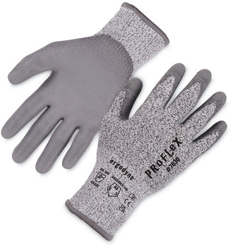 ergodyne® ProFlex 7030 ANSI A3 PU Coated CR Gloves Gray, Medium, Pair, Ships in 1-3 Business Days
