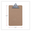 A Picture of product UNV-05610VP Universal® Hardboard Clipboard 0.75" Clip Capacity, Holds 5 x 8 Sheets, Brown, 3/Pack