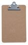 A Picture of product UNV-05610VP Universal® Hardboard Clipboard 0.75" Clip Capacity, Holds 5 x 8 Sheets, Brown, 3/Pack