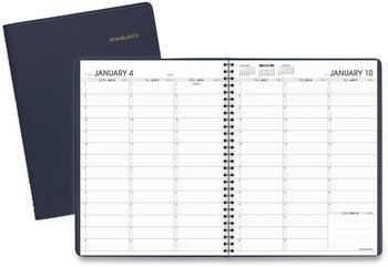 AT-A-GLANCE® Weekly Appointment Book 11 x 8.25, Navy Cover, 13-Month (Jan to Jan): 2024 2025
