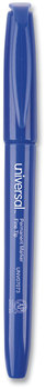 Universal™ Pen-Style Permanent Marker Fine Bullet Tip, Blue, Dozen