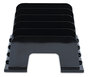 A Picture of product UNV-08105 Universal® Recycled Plastic Incline Sorter 5 Sections, Letter Size Files, 13.25" x 9" Black