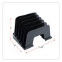 A Picture of product UNV-08105 Universal® Recycled Plastic Incline Sorter 5 Sections, Letter Size Files, 13.25" x 9" Black