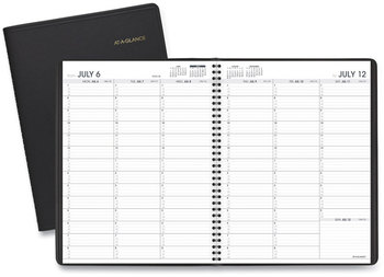 AT-A-GLANCE® Weekly Appointment Book 11 x 8.25, Black Cover, 14-Month (July to Aug): 2024 2025