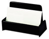 A Picture of product UNV-08109 Universal® Recycled Plastic Business Card Holder Holds 50 2 x 3.5 Cards, 3.75 1.81 1.38, Black