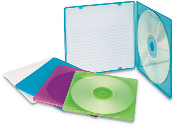 Innovera® Slim CD Case Assorted Colors, 10/Pack