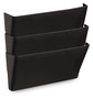 A Picture of product UNV-08121 Universal® Wall File Pockets 3 Sections, Letter Size,13" x 4.13" 14.5", Black, 3/Pack