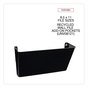 A Picture of product UNV-08122 Universal® Wall File Pockets Plastic, Letter Size, 13" x 4.13" 7", Black