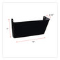 A Picture of product UNV-08122 Universal® Wall File Pockets Plastic, Letter Size, 13" x 4.13" 7", Black