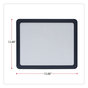 A Picture of product UNV-08165 Universal® Deluxe Recycled Cubicle Dry Erase Board 15.88 x 12.88, White Surface, Charcoal Plastic Frame