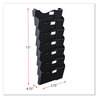 A Picture of product UNV-08174 Universal® Grande Central Filing System 7 Sections, Legal/Letter Size, Wall Mount, 16" x 4.75" 38.25", Black, 7/Pack